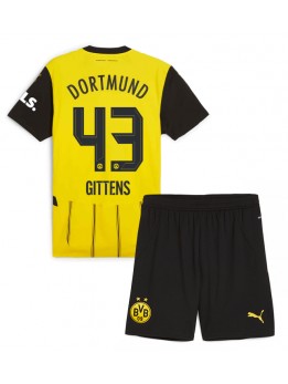 Billige Borussia Dortmund Jamie Bynoe-Gittens #43 Hjemmedraktsett Barn 2024-25 Kortermet (+ Korte bukser)